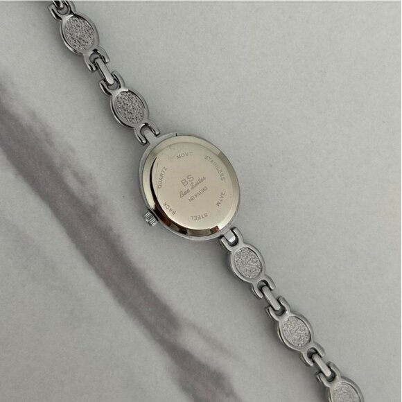 Sku0458 Retro Silver Green Gemstones Women Minimalist Watch Bracelet + gift bag main image 5